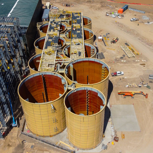 CIL tanks and processing & reagents building