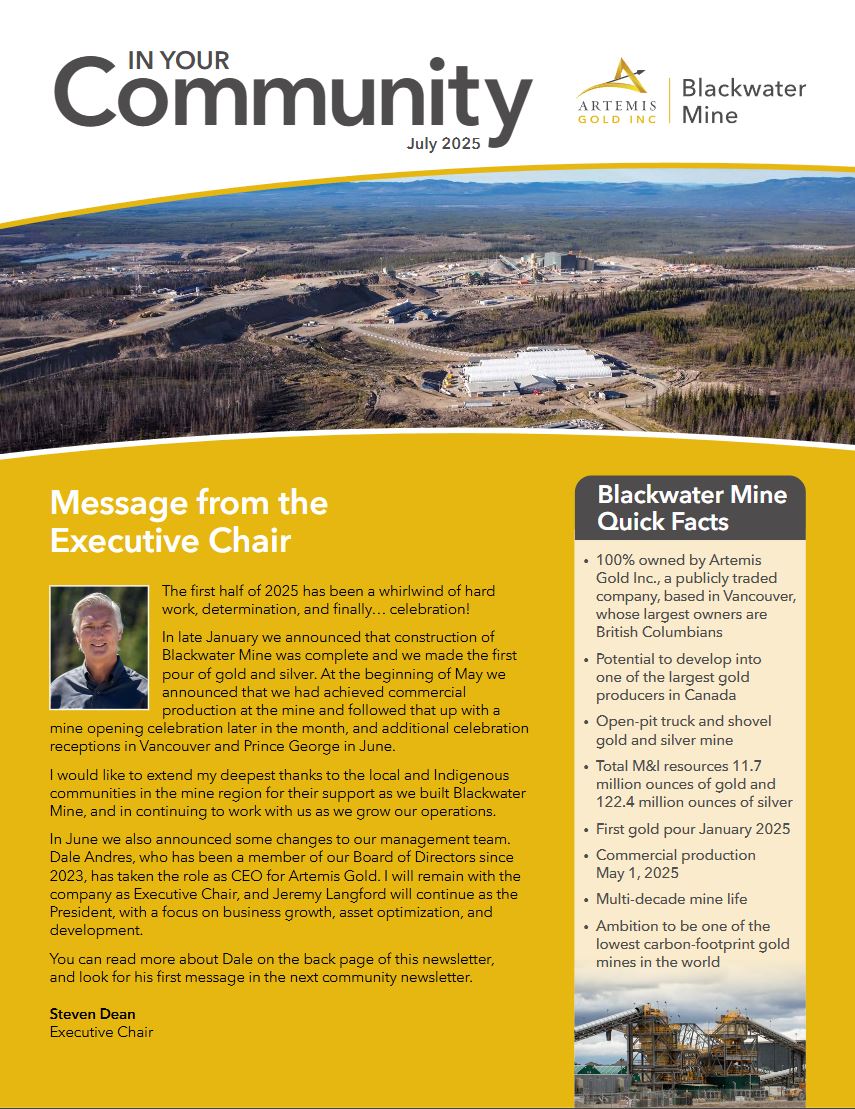 Artemis Gold January 2025 Newsletter