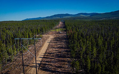 Transmission line to BC Hydro grid 